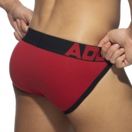 Bikini OPEN FLY Noir-Rouge 2