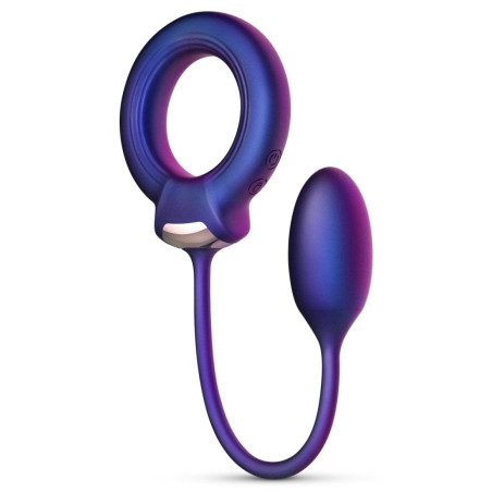 Cockring et Plug vibrant ECLIPSE de Hueman 6.5 cm