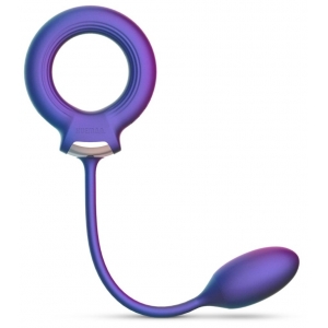 Cockring et Plug vibrant ECLIPSE de Hueman 6.5 cm