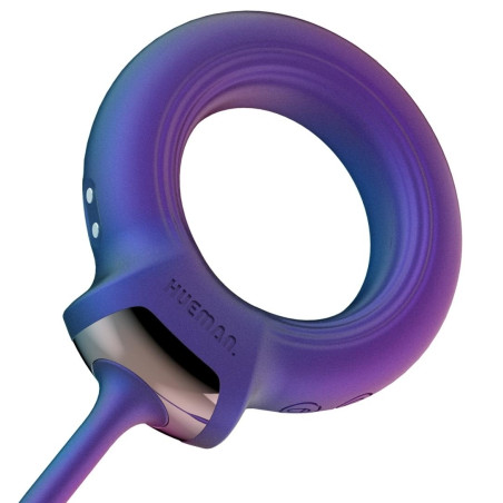 Cockring et Plug vibrant ECLIPSE de Hueman 6.5 cm