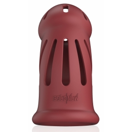 Cage de chasteté en silcione ManCage Modèle 28 Rouge 2