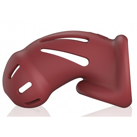 Cage de chasteté en silcione ManCage Modèle 28 Rouge