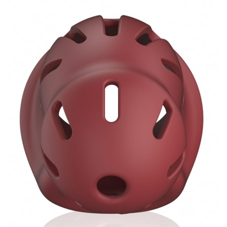 Cage de chasteté en silcione ManCage Modèle 28 Rouge