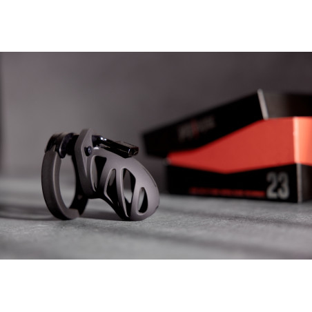 Cage de chasteté en silicone ManCage Modèle 23 Noire