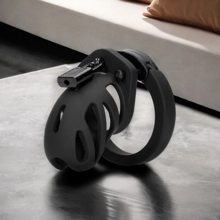 Cage de chasteté en silicone ManCage Modèle 23 Noire