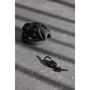 Cage de chasteté en silicone ManCage Modèle 24 Noire