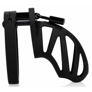 Cage de chasteté Silicone ManCage Modèle 24 | 9 x 3.5cm Noire
