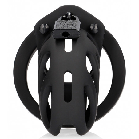 Cage de chasteté en silicone ManCage Modèle 24 Noire