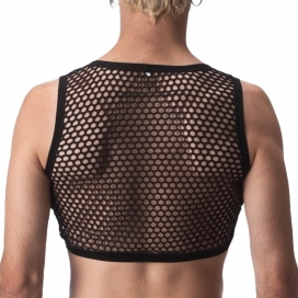 Crop Top Filet MANY Noir 2