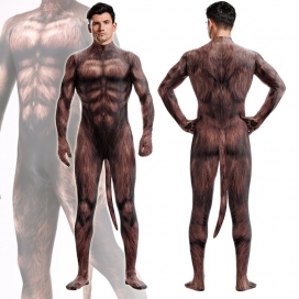 Combinaison Cosplay Loup-Garou WEREWOLF Marron