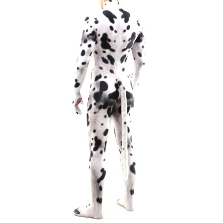 Combinaison Cosplay Chien DALMATIEN Blanc avec taches noires