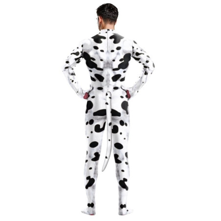 Combinaison Cosplay Chien DALMATIEN Blanc avec taches noires