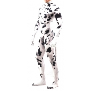 Combinaison Cosplay Chien DALMATIEN Blanc avec taches noires