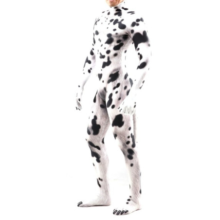 Combinaison Cosplay Chien DALMATIEN Blanc avec taches noires