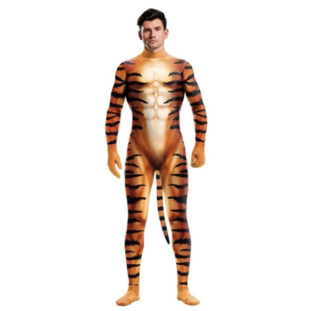 Combinaison de Cosplay Tigre TIGER Orange Marron