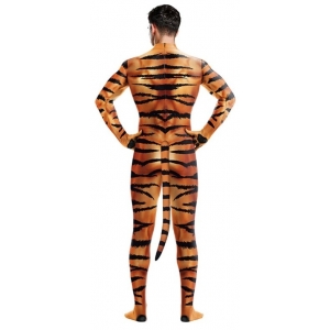 Combinaison de Cosplay Tigre TIGER Orange Marron