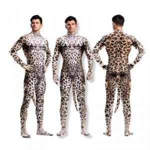 Combinaison Cosplay LEOPARD avec imitation fourrure