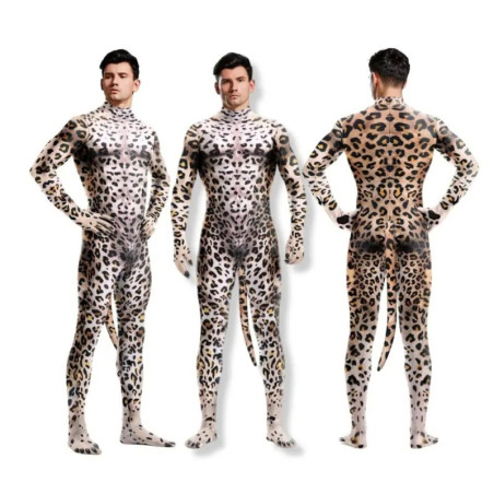 Combinaison Cosplay LEOPARD avec imitation fourrure
