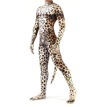 Combinaison Cosplay LEOPARD avec imitation fourrure