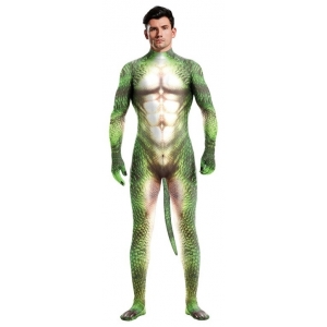 Combinaison Cosplay Reptile DRAGON verte
