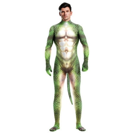 Combinaison Cosplay Reptile DRAGON verte