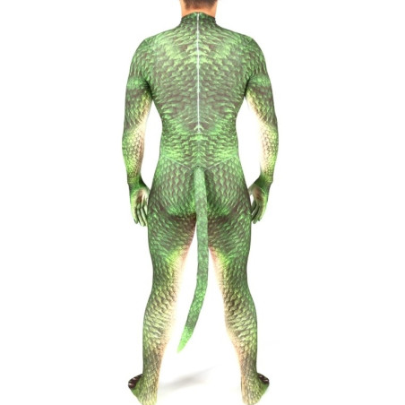 Combinaison Cosplay Reptile DRAGON verte