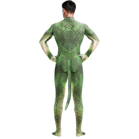 Combinaison Cosplay Reptile DRAGON verte