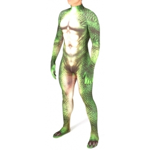 Combinaison Cosplay Reptile DRAGON verte