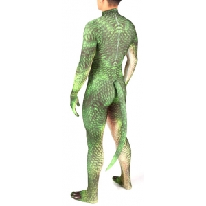 Combinaison Cosplay Reptile DRAGON verte