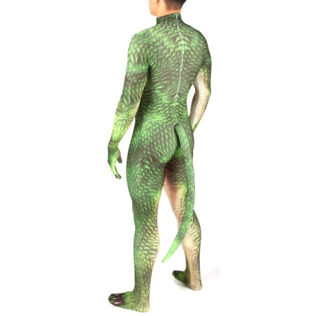 Combinaison Cosplay Reptile DRAGON verte