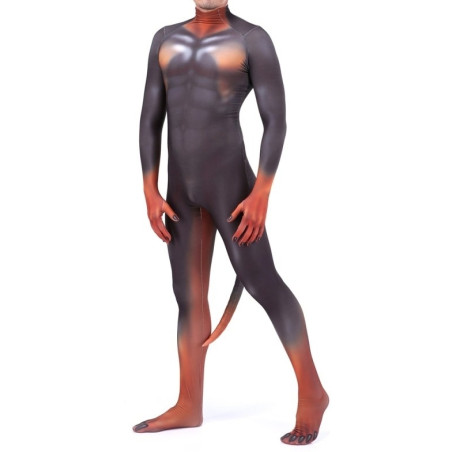 Combinaison Cosplay Doberman DOG Noire et Feu