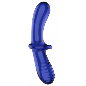 Gode en verre Bleu DOUBLE CRYSTAL Satisfyer 18.5 x 3.5 cm
