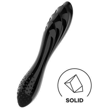 Gode en verre DAZZLING CRYSTAL 1 Noir de Satisfyer
