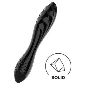 Gode en verre DAZZLING CRYSTAL 1 Noir de Satisfyer