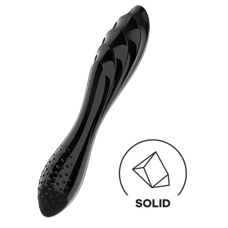 Gode en verre DAZZLING CRYSTAL 1 Noir de Satisfyer