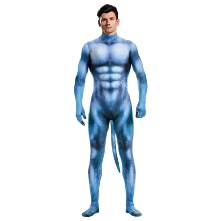 Combinaison de Cosplay DOG Bleue pour Puppy Play