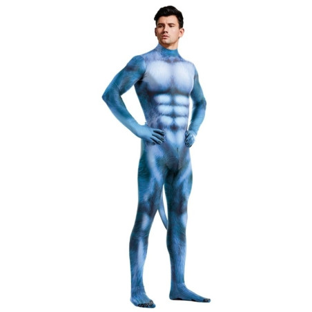 Combinaison de Cosplay DOG Bleue pour Puppy Play