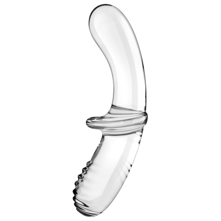 Gode en verre transparent DOUBLE CRYSTAL de Satisfyer