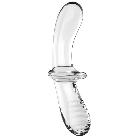 Gode en verre transparent DOUBLE CRYSTAL de Satisfyer