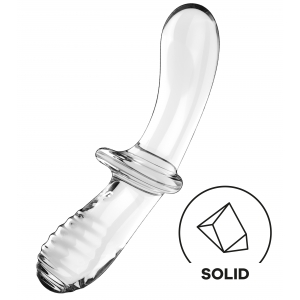 Gode en verre transparent DOUBLE CRYSTAL de Satisfyer