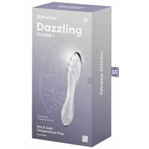 Gode en verre DAZZLING CRYSTAL 1 de Satisfyer Transparent