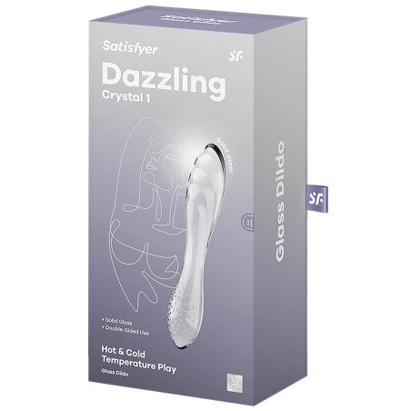 Gode en verre DAZZLING CRYSTAL 1 de Satisfyer Transparent