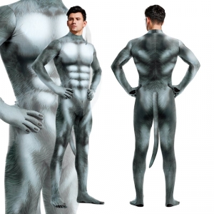Combinaison Cosplay Loup WOLF Gris