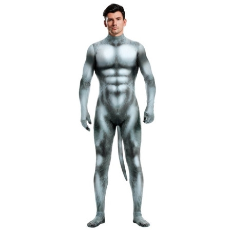 Combinaison Cosplay Loup WOLF Gris