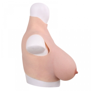 Buste Seins réalistes Coton | Col haut | Bonnet B