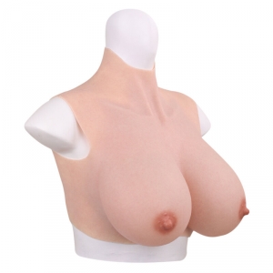 Buste seins réalistes Coton | Col haut | Bonnet C