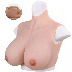 Buste Seins réalistes Silicone | Col haut | Bonnet C