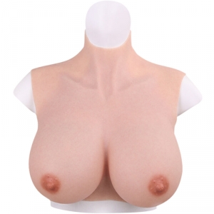 Buste Seins réalistes Silicone | Col haut | Bonnet C