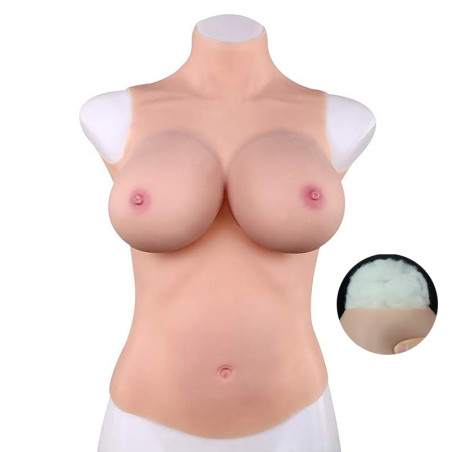 Buste Entier Seins réalistes Coton Col haut Bonnet E