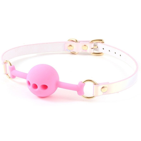 Bâillon-Boule en silicone LASER 4 cm Rose
